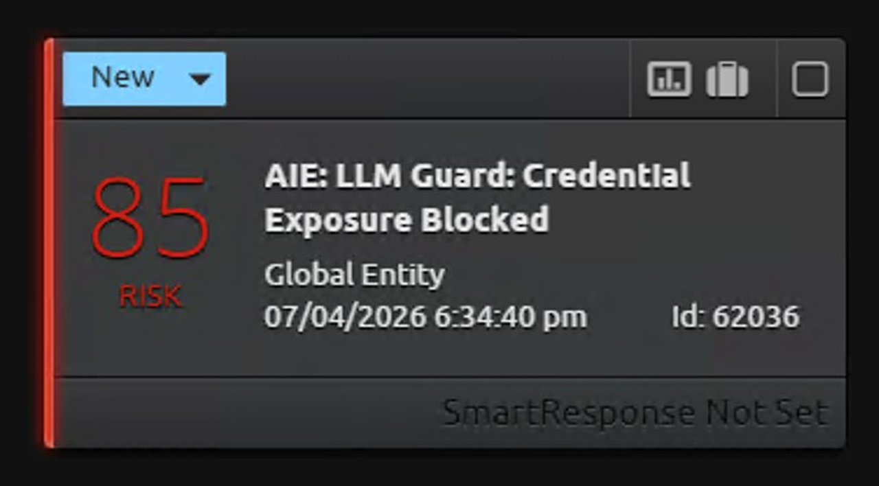 Figure 10: Credential exposure, LogRhythm alarm.